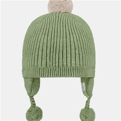 Baby Earmuff | Green Solid | Organic Cotton | Toshi