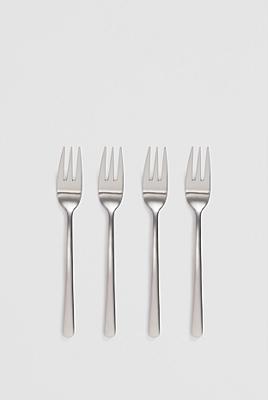 Brushed Steel Nolan Cake Fork Set Of 4 - Cutlery | Country Road