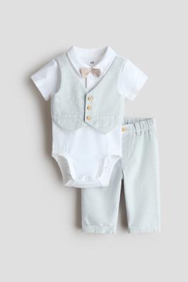 Pale blue 2-piece dressy set for kids | H&M GB
