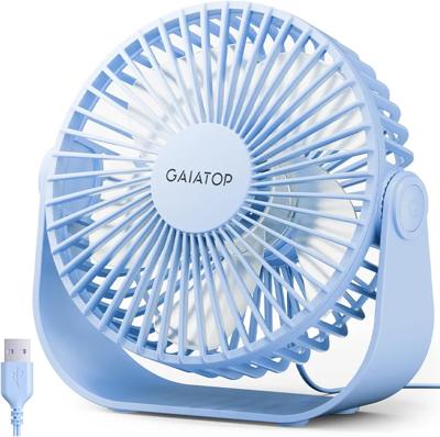 Amazon.com: Gaiatop USB Desk Fan, 3 Speeds Strong Airflow, 5.5 Inch Portable 90° Rotate Quiet Cooling, Small Personal Table Fans for Bedroom Home Offi