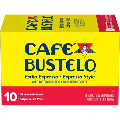 Cafe Bustelo Espresso Dark Roast Coffee, 10 ct, Single Serve Pods - Walmart.com