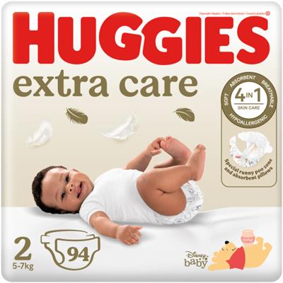 Huggies Extra Care Nappies Size 2 Jumbo 94s - Clicks
