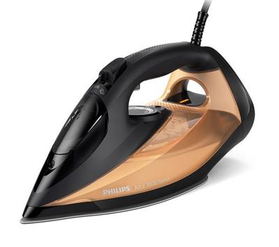Buy PHILIPS 7000 Series HV SteamGlide Elite DST7040/80 Steam Iron - Black & Gold | Currys