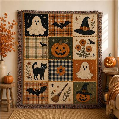 Halloween Goose Woven Blanket, Vintage Cottagecore Goose Throw Blanket, Pumpkin Daisy Fall Halloween Home Decor BRD-DG111 - Etsy