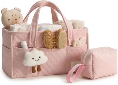 Amazon.com: PeraBella Baby Diaper Caddy Organizer, Baby Basket Shower Gift, Portable Changing Table Basket, Postpartum Caddy & Tote Bag Pouch, Newborn