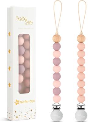 Amazon.com : BebeBiu 2 Pack Pacifier Clips, Silicone Pacifier Clip for Baby Boys and Girls, Pacifier Holder, Paci Clips Baby Binky Clips (Mauve/Muted)