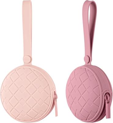 Amazon.com : 2 Pack Silicone Pacifier Holder Case, Baby Pacifier Holder Pouch for Newborn, Boys and Girls, Portable Silicone Pacifier Bags (Pink+Mauve