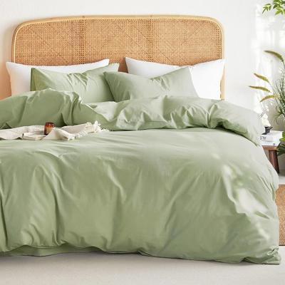 Amazon.com: Wake In Cloud - Cotton Duvet Cover Set, 100% Washed Cotton, Linen Like Textured, Breathable Durable Comfy Farmhouse Neutral Bedding Set, 3