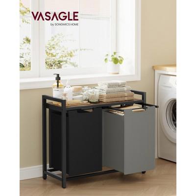 VASAGLE Laundry Hamper Laundry Basket with 2 Pull-Out Bags Laundry Sorter with Shelf : Target