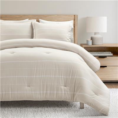 Lush Decor Classic Farmhouse Stripe Comforter 3-Piece Set