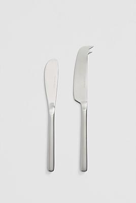 Brushed Steel Nolan Cheese Knife Set of 2 - Cutlery | Country Road