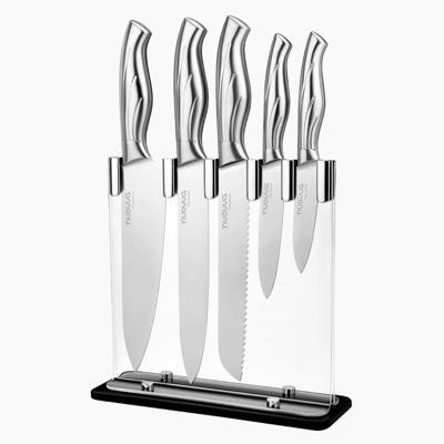 5 Pieces Kitchen Knife Set - Chef, Filleting, Bread, Paring & Utility