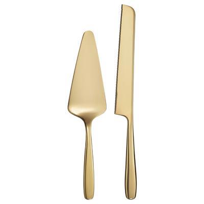 TILLAGD 2-piece serving set, brass-colour - IKEA UK