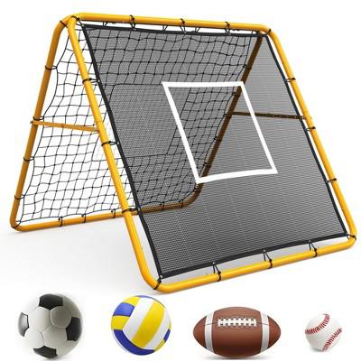 Adjustable Soccer Rebounder Net, Heavy Duty Soccer Rebound Net with Iron Frame, Rust Resistant, Football Training Equipment for Backyard/Field : Targe