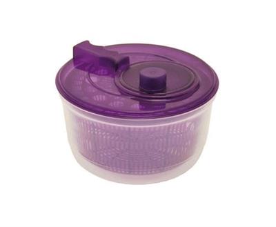 Starbasix Salad Spinner, 4L Capacity, Ergonomic Handle, Multi-Use Basket Colander, Transparent Serving Bowl, Easy Clean Salad Leaves, Vegetables, Frui
