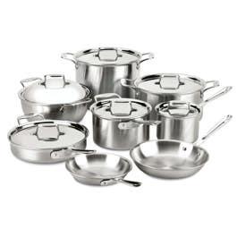 14-Piece BD5 Stainless Steel Cookware Set I All-Clad