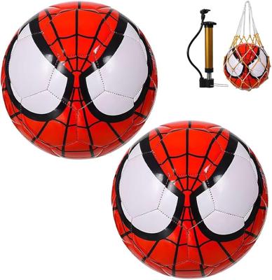 Rppiup 2 Pcs Football Size 3 with Pump, Inflator needle and Mesh Bag, Stylish, Soft-Touch PVC, Even Pressure Kids Football, Ideal for Youth Boys Leagu