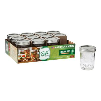 Ball, Mason Jars, 8 oz, Regular Mouth, 12-Pack Glass Jars for Canning - Walmart.com