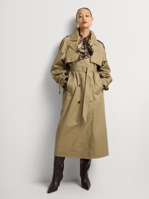 Cotton Blend Longer Length Trench Coat | Bash