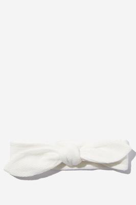 Kids’ Off-White Organic Pointelle Bow Headband | Cotton On Kids Australia