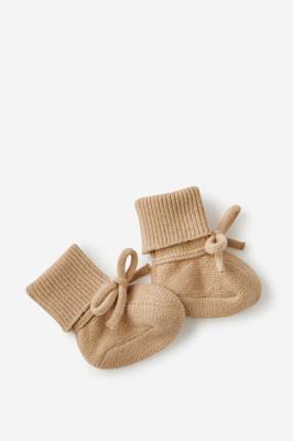 Kids’ Beige Baby Organic Knit Booties | Cotton On Kids Australia