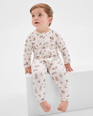 Baby Organic Cotton Rib Zip Footless Coverall - Australiana | Target Australia