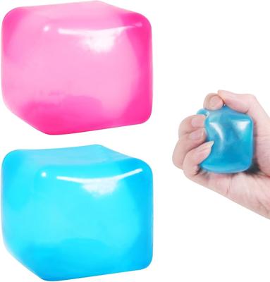 Amazon.com: 2pack Stress Cube Squishy Stress Balls for Adults Kids Fidget Toy for Your Best Mellow and Chill -Ice Cubes-Square Shape with Filling in P