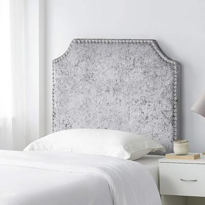Amazon.com - DormCo Bevel Tacked Plush Headboard - Velvet Crush Gray