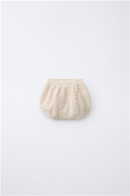 TEXTURED KNIT BLOOMERS - Light beige | ZARA New Zealand