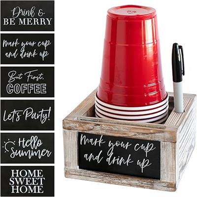 Amazon.com: Party Cup Holder for 3-4 Cups - Hosting Essential to Prevent Mix-Ups & Reduce Waste - Sturdy Drink Organizer with Rubber Feet for Birthday
