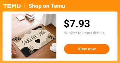 1pc 2d flat printed flannel material door mat outdoor - Temu