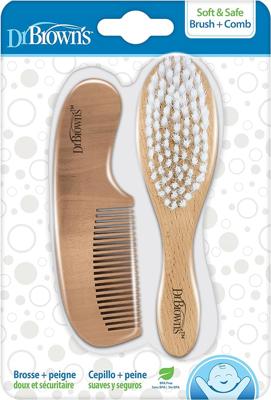 Amazon.com : Dr. Browns Soft and Safe Baby Brush + Comb : Baby