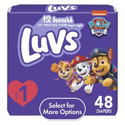 Luvs Diapers Size 1, 48 ct with Leak Protection + Paw Patrol - Walmart.com