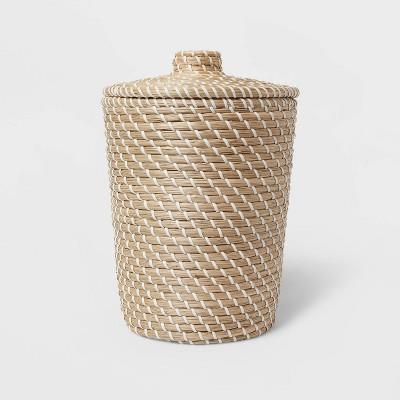 Solid Bathroom Wastebasket Tan - Threshold™: Bohemian Style, 13.19 Height, 568.1ml Capacity : Target