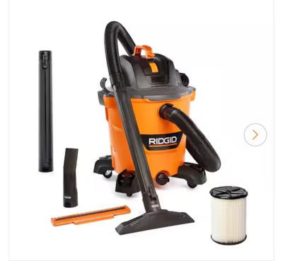 RIDGID 12 Gal. 5.0 Peak HP NXT Shop Vacuum Wet Dry Vac with General Debris Filter, Locking Hose and Attachments HD1200 HD1200 - The Home Depot