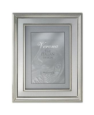 Lawrence Frames Silver Plated Metal Picture Frame - Brushed Silver Inner Panel - 8 x 10 - Macys