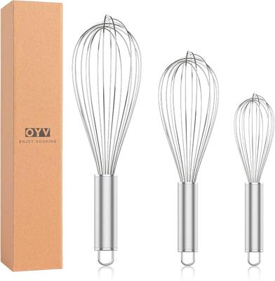 Amazon.com: OYV 304 Stainless Steel Whisk Set, Dishwasher Safe Rustproof Metal Whisk, Professional Balloon Wire Whisks for Kitchen Cooking, Perfect Fo