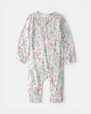 Baby Girl Butterfly Garden 2-Way Zip PurelySoft Sleep & Play Pajama | Carters
