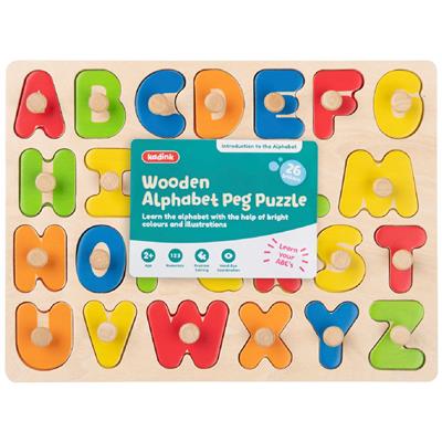 Kadink Wooden Alphabet Peg Puzzle | Officeworks