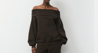 Cozy Sweatfleece Mega Off-Shoulder Sweatshirt | Aritzia CA