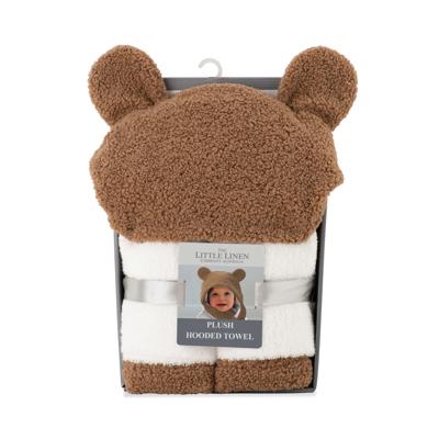 The Little Linen Co. Plush Hooded Towel Bushland Bear | Baby Bunting AU