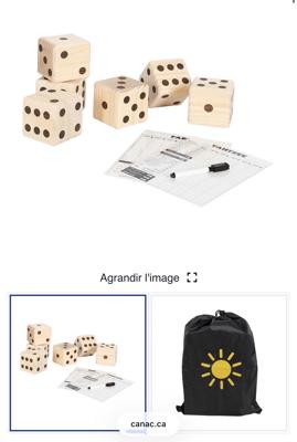 Jeu de dés géants - Canac