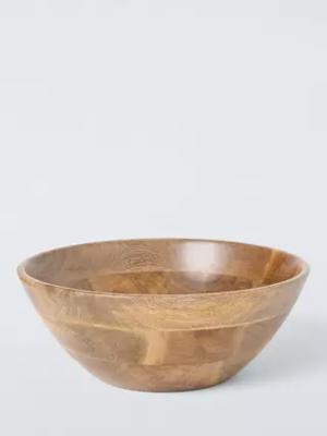 John Lewis Mango Wood Salad Bowl, 30.5cm, Natural