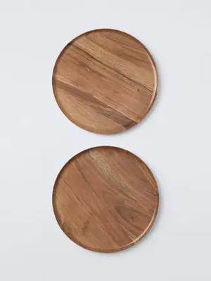 John Lewis Round Placemats, Set of 2, FSC-Certified (Acacia Wood), Natural