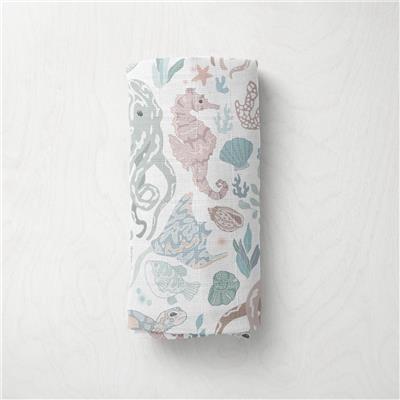 Bamboo Muslin Swaddle - Under the Sea