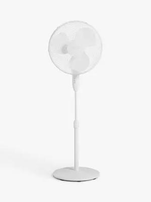 John Lewis Pedestal Fan, 16 inch, White