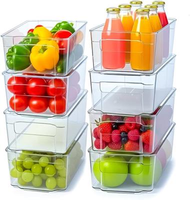 Amazon.com: Utopia Home - Fridge & Refrigerator Organizer Bins (8 Pack), Clear Stackable Durable Plastic Storage Containers with Easy Grip Handles for