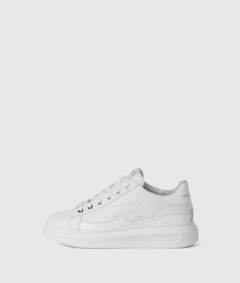 Kapri faux-pearl Signature sneakers | White | Women | KARL LAGERFELD ZA