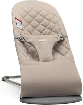 Amazon.com : BabyBjörn Bouncer Bliss, Sand Gray, Woven, Classic Quilt | 2-in-1 Adjustable Baby Bouncer Seat and Toddler Chair, Newborn to Toddler (8-2