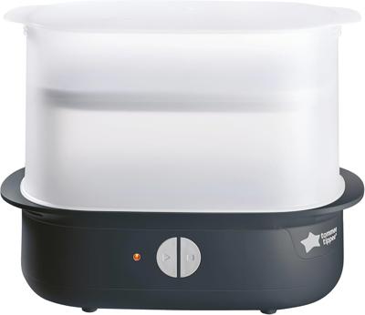 Tommee Tippee Supersteam Electric Steam Steriliser, Black, for Baby Bottles, Soothers and Feeding Accessories, Kills Viruses* and 99.9% of Harmful Bac
